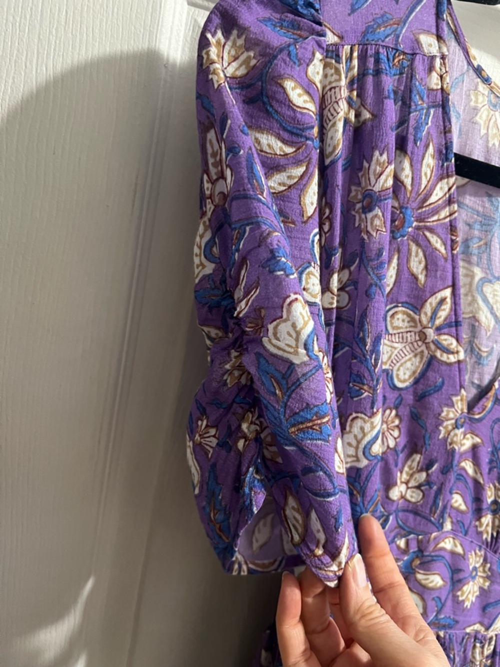 XiRENA Purple Floral Maxi Dress with Puff Sleeves - Picture 7 of 9